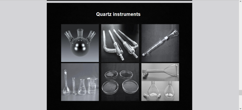 Aparatura, instrumente din sticla de cuart