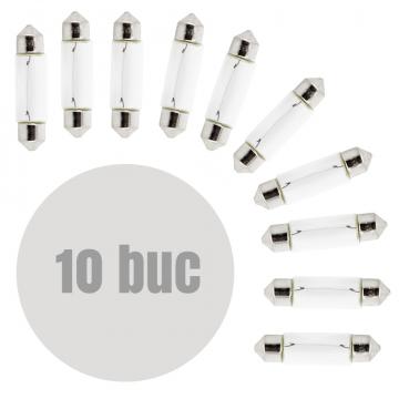 Bec auto C10W - 11x39mm 12V 10W - set de 10 - Carguard