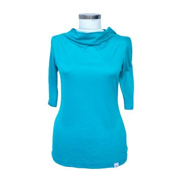 Bluza femei lana merinos 100% cu maneca 1/4