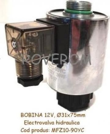 Bobina 12V, D31x75mm, electrovalva hidraulica