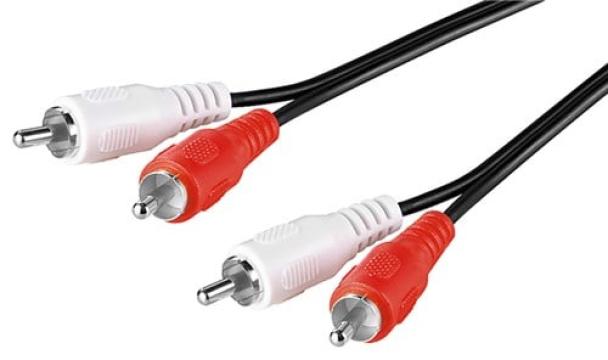 Cablu audio 2x RCA tata - 2x RCA tata 10m