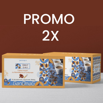 Cafea cu ganoderma si cordyceps daily 5 in 1 Promo 2X