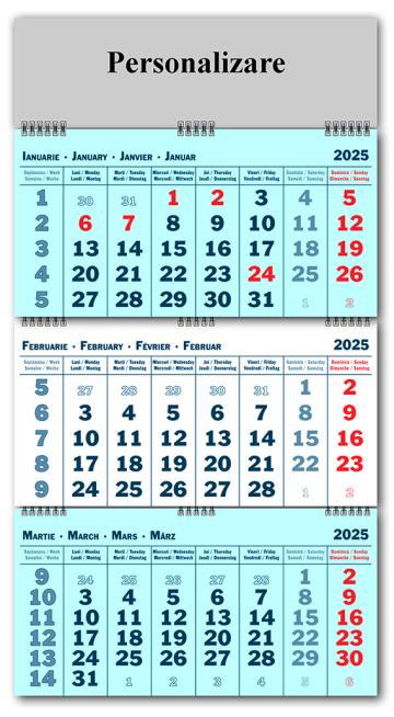 Calendar triptic pliabil - GP 2025