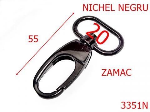 Carabina poseta 20 mm nichel negru 6A6/5D6 3351N