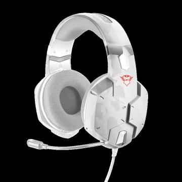 Casti cu microfon Trust GXT 322W Carus Gaming Headset, snow