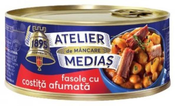 Conserva Atelier Medias Fasole cu costita afumata 300g