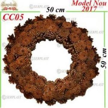 Coroane decorative din con natural diametru 50 cm