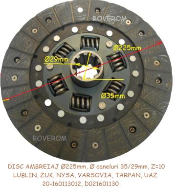 Disc ambreiaj Lublin, Zuk, Nysa, Varsovia, Tarpan, UAZ