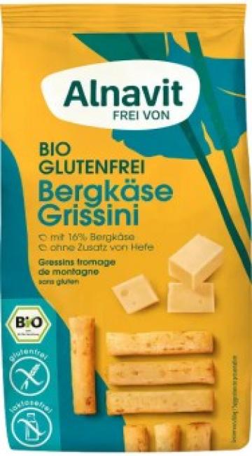 Grisine cu branza fara gluten, bio, 100g Alnavit