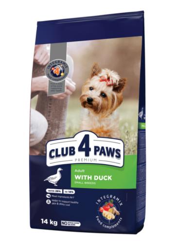 Hrana uscata caini talie mica cu rata 14kg - Club 4 Paws