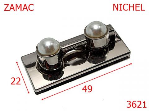 Inchizatoare poseta 49x22 mm nichel 14G11 3621