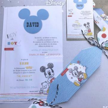 Invitatie botez Bomboana cu Mickey Mouse