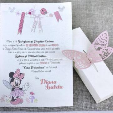 Invitatie botez Zana Minnie Mouse