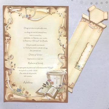 Invitatie botez papirus