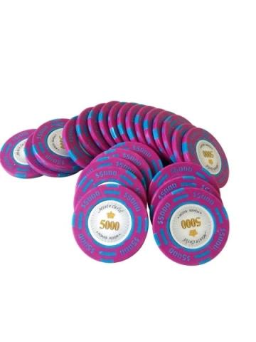 Jeton poker Montecarlo 14 grame Clay, inscriptionat 5000