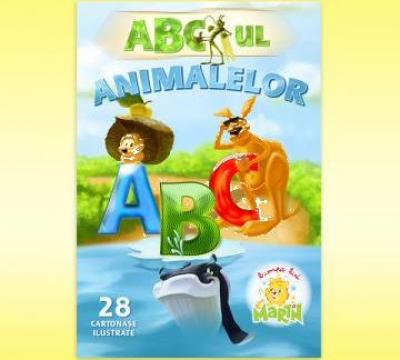 Joc educativ set cartonase ABC-ul Animalelor