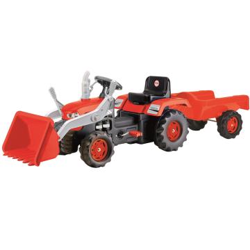 Jucarie Tractor cu pedale Dolu - Ranchero cu remorca si cupa