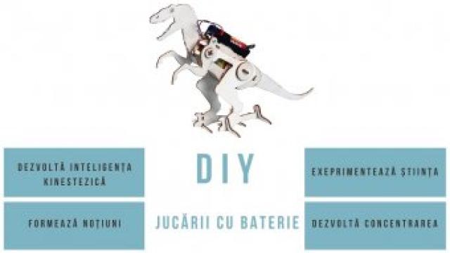 Jucarie cu baterii dinozaur DIY