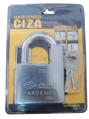 Lacat industrial hardened din otel dur anti-taiere, 70mm