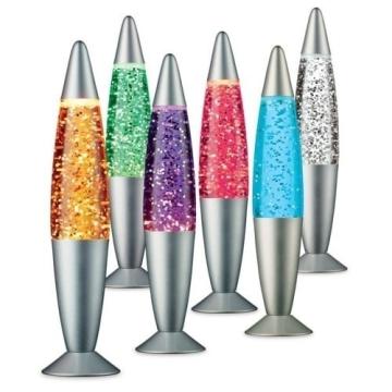 Lampa decorativa cu sclipici Glitter Lava Lamp