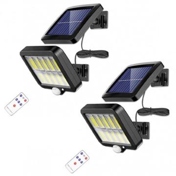 Lampa solara 50W - 96 LED COB, cu panou detasabil, 2 buc.