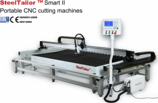 Masina portabila, automata, de taiat metale, cu plasma si ox