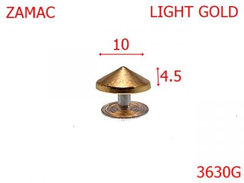 Ornament conic 10 mm gold light 10D26 3630G