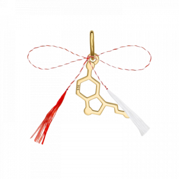 Pandantiv martisor din argint placat cu aur, serotonina mica