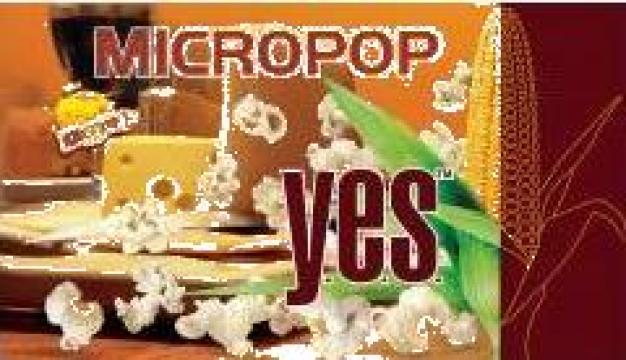 Popcorn microunde cu unt, cheese, sare