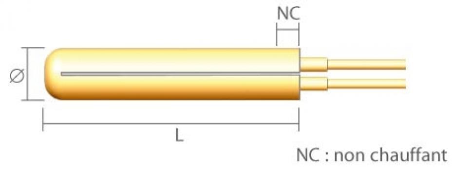 Rezistenta electrica - cartus, L 177.8 (7") mm, P 1000 W