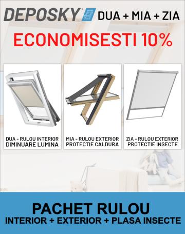 Rulou interior opac Dua + rulou exterior Deposky