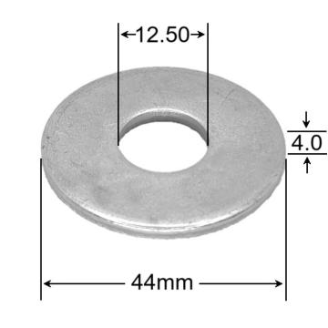 Saiba extra plata M12x44x4 DIN 440R - 100buc/cutie