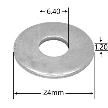 Saiba plata speciala M6x24x1.2 DIN 522 - 500 buc/cutie