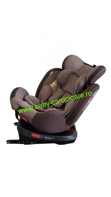 Scaun auto copii cu isofix 360 Baby Care Brown