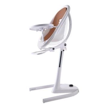 Scaun de masa copii Moon 2G White cu interior Camel Mima