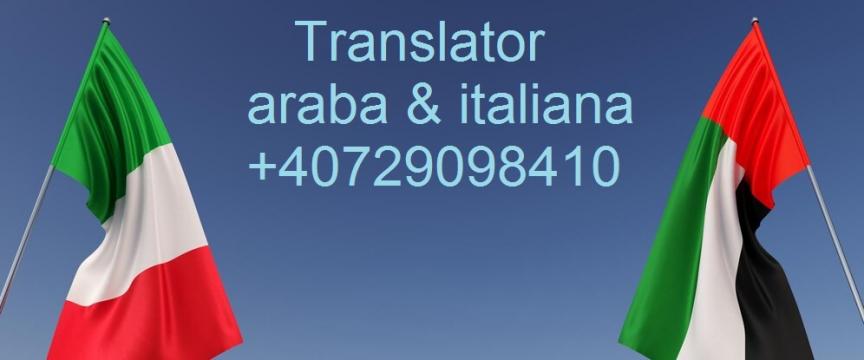 Servicii traducator romana-araba & italiana-romana