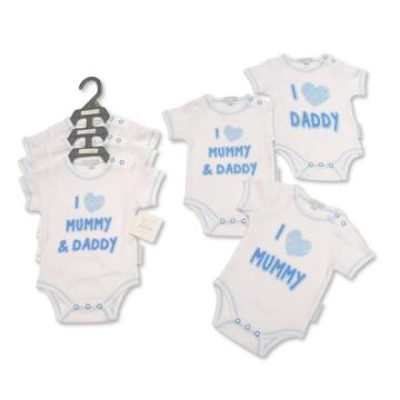 Set cadou 3 body baieti I love mummy and daddy