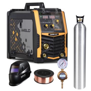 Set iWeld PocketMig 205 Aluflux, butelie 10L reductor masca