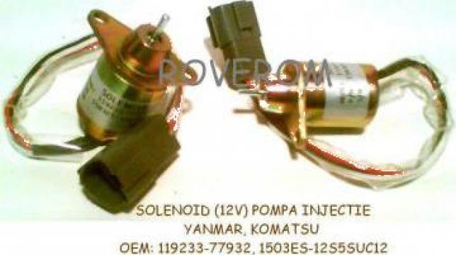 Solenoid 12 V, pompa injectie Yanmar, Komatsu, John Deere