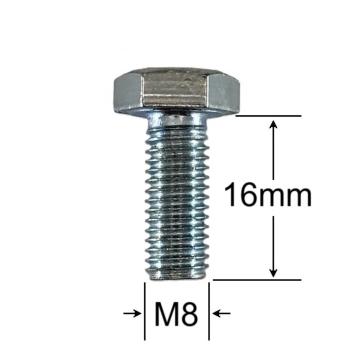 Surub filet metric M8x20mm cap hexagonal DIN 933 Gr.8.8