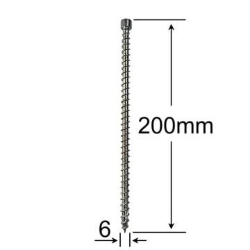 Surub lemn cap cilindric 6x200mm - 100buc/cutie CPW-06200