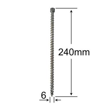 Surub lemn cap cilindric 6x240mm - 100buc/cutie