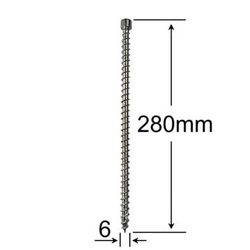 Surub lemn cap cilindric 6x280mm - 100buc/cutie