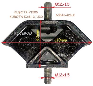 Tampon motor Kubota KH60, KH91, KH101, KH151, KX61-03, KX71