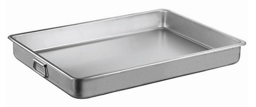 Tava inox profesionala pentru cuptor Ozti 45x60x8cm cu maner