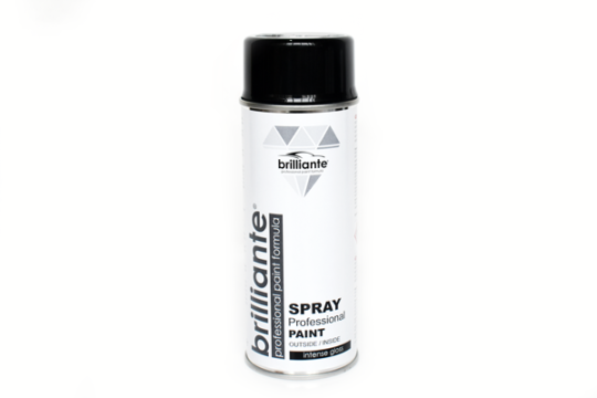 Vopsea spray negru lucios (Ral 9005) 400 ml Brilliante