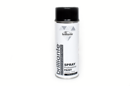 Vopsea spray negru trafic lucios (Ral 9017) 400 ml